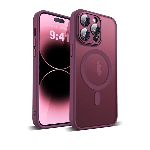 iPhone 14 Pro Case with Built-in Camera Lens Protectors Translucent Magnetic 14 - Picture 1 of 8